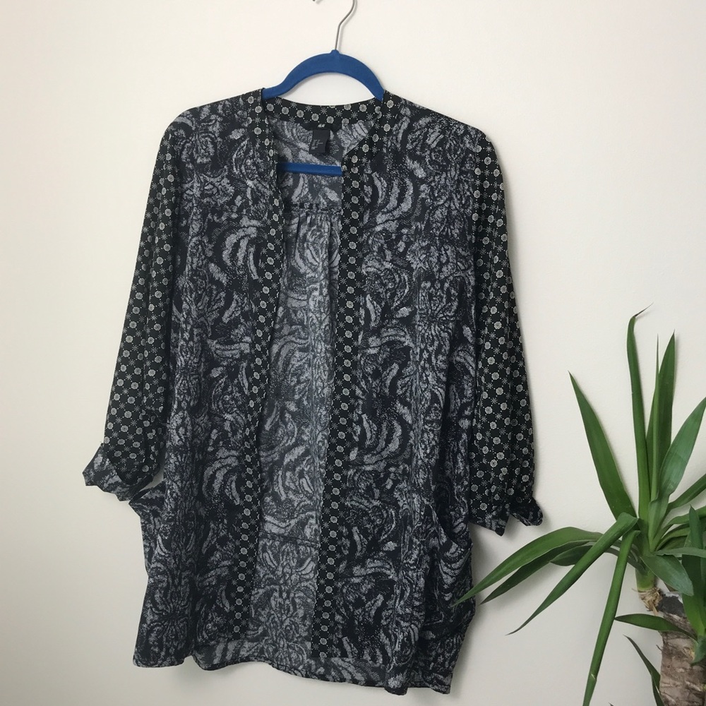 🔥 H&M Mixed Print Lightweight Blazer Jacket